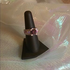 Size 7 beautiful purple sapphire ring